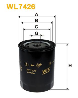 WIX FILTERS Öljynsuodatin WL7426